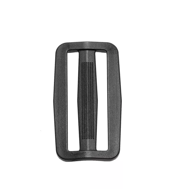 50 mm Black Plastic Tri-Glide Triglide Fastener Buckle Bag Belt Strap Loop Clip