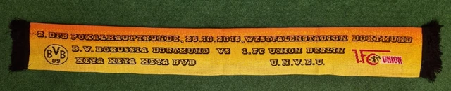 Borussia Dortmund - 1.FC Union Berlin Schal / 2.Runde DFB Pokal 2016 / Wollschal