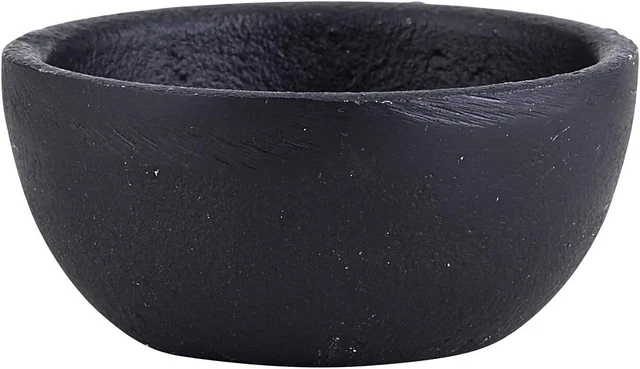 Creative Brands 47th & Main Rustic Round Bowl, Tiny, Cast Iron Black