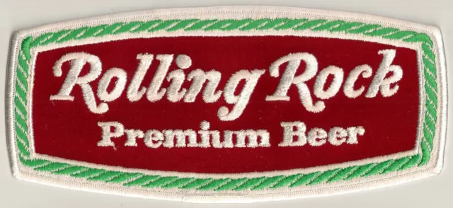 Rolling Rock Premium Beer Latrobe PA Large Embroidered Patch NOS