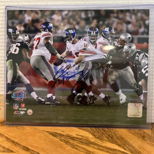 Eli Manning Signed Autographed 8x10 Photo New York Giants Super Bowl Steiner COA