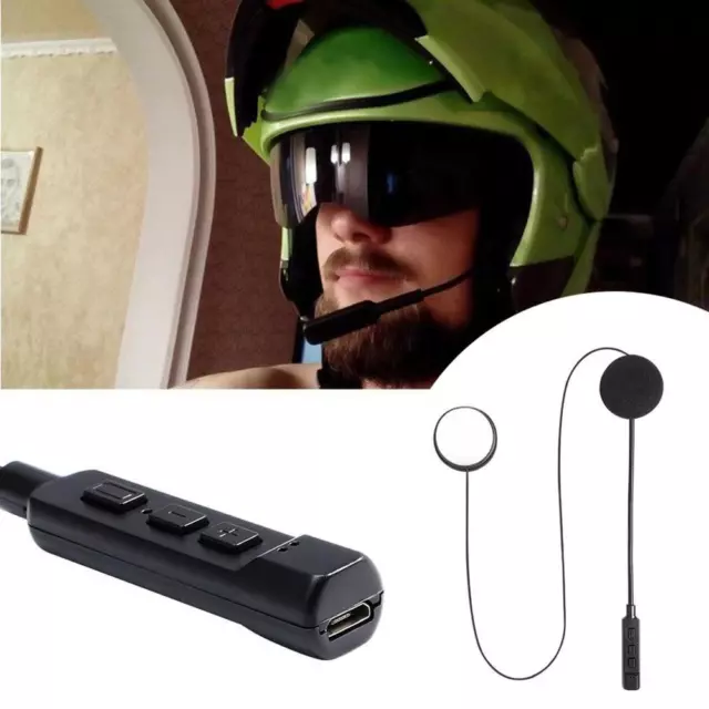 Motorcycle Helmet Headset Speaker Wireless Bluetooth Headphones Mic T1Y8