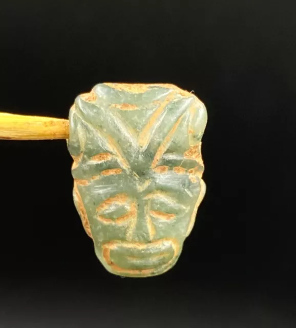 Ancient South East Asian Burmese Pagan Dynasty Antiquities Glass Amulet Old Bead