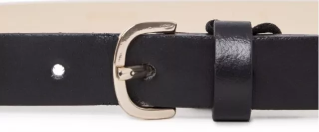 TWIN-SET SIMONA BARBIERI Ceinture Cuir Noir Neuf 2