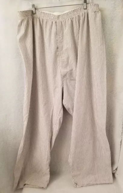 Sleep Lounge Pajama Pants Size 4XL Mens Gray White Striped