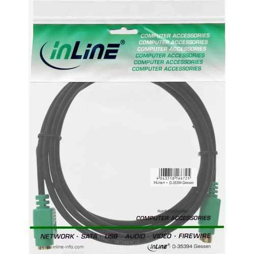 InLine HDMI Verlängerungskabel – High Speed, Stecker/Buchse, 3m, Vergoldete Kontakte (schwarz)