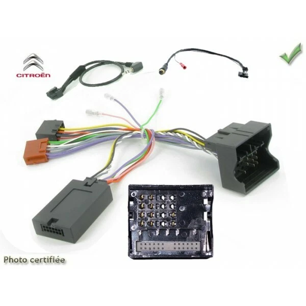 Commande Au Volant Pour Peugeot 3008 (2009-) – Avec Connectique FAKRA Et Pour Radars De Recul – Compatible Alpine