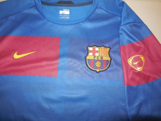 Nike FCB Barcelona Spain Soccer Jersey Blue Shirt Training Athletic Mens Large L