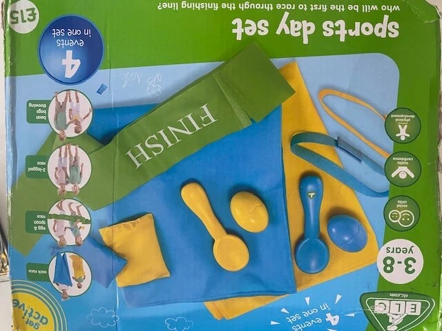 ELC Sports Day Set, 4 eventos en un juego, 3-8 años