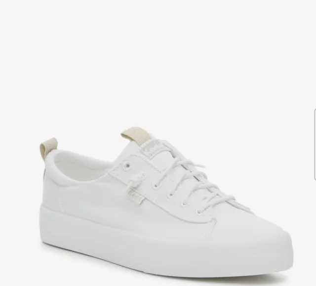 Keds Women's Kickback Canvas Sneaker - White Size 7.5