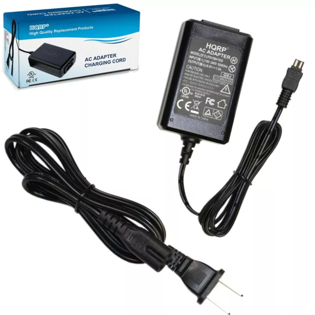 HQRP AC Adapter Charger for Sony HandyCam DCR-DC62 DCRA-C162 HDR-SR7E