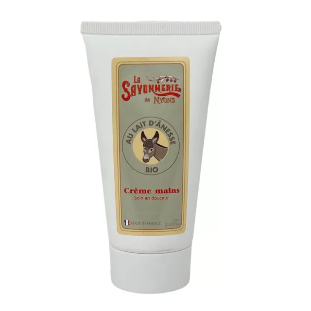 La Savonnerie De Nyons BIO Handcreme mit Eselsmilch au lait d'ânesse 75 ml