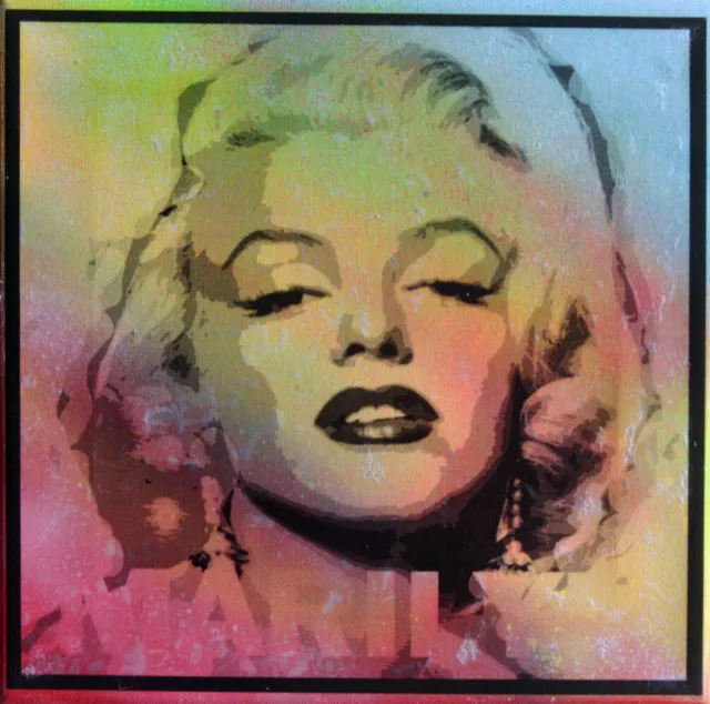 PyB signed MARILYN MONROE tableau pop STREET ART graffiti painting canvas french