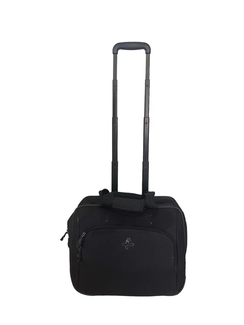 Atlantic Black Rolling Briefcase Carry On Suitcase Travel Luggage