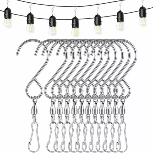 10 PACK SWIVEL Hooks Clips for Hanging Wind Spinners Wind Chimes