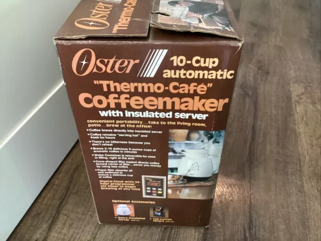 NOS SEALED 1985 Oster 666-56 Thermo-cafe Drip Coffeemaker 10 Cup Clock Timer 3