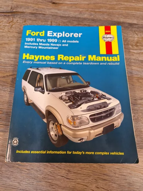FORD EXPLORER NAVAJO MOUNTAINEER 1991 thru 1999 - Haynes Repair Manual - USED
