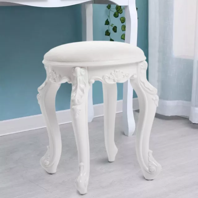 French Style Dressing Table Stool Bedroom Vanity Makeup Stool Chair Piano Seat