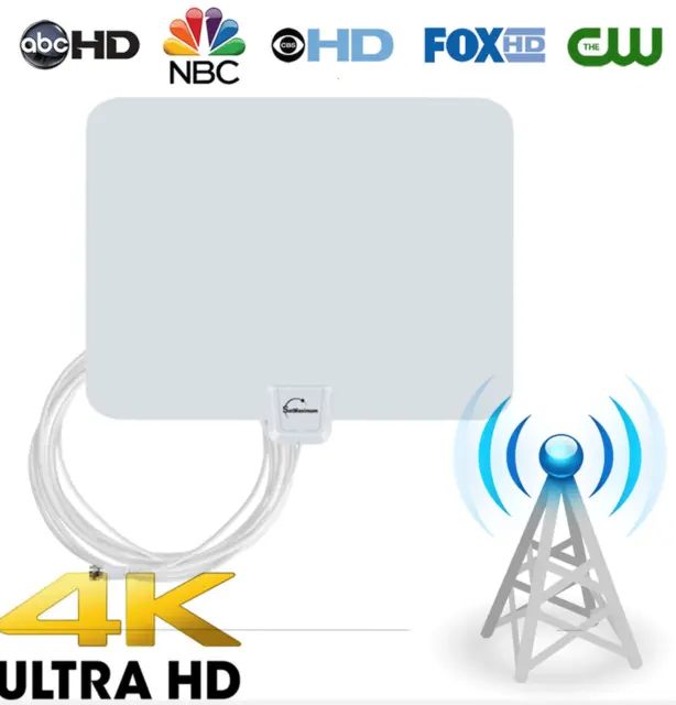 Genuine Prestige TV Antenna Newest 4k 1080p HDTV Indoor Digital Amplified White