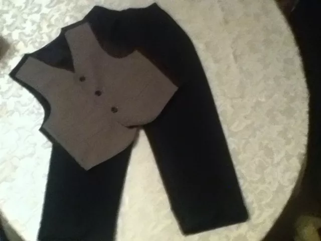Fathers Day Size 5 Nautica vest  suit pants 2 piece set black formal Boys
