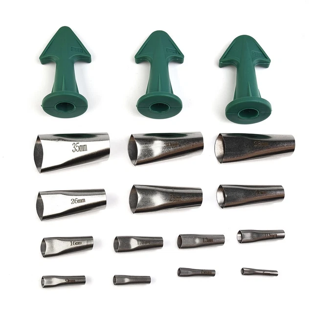 Efficient Sealing with 17 Pcs Muzzle Caulking Finisher Nozzle Set Easy to clean