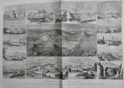 1852 I Africa Bou-Saada Citadel Crop Irrigation Desert Fortification 