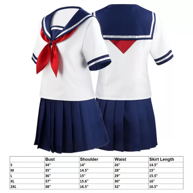 Japanese Sailor School Uniform JK Women Girl Black Furyo Shoujo Costume Dress 2