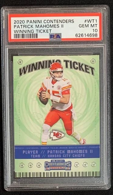 Patrick Mahomes 2020 Panini Contenders Winning Ticket Football Card #WT1 PSA 10