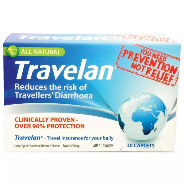 Travelan - 30 Caplets Prevents Traveler's Diarrhoea & Bali Belly Sickness