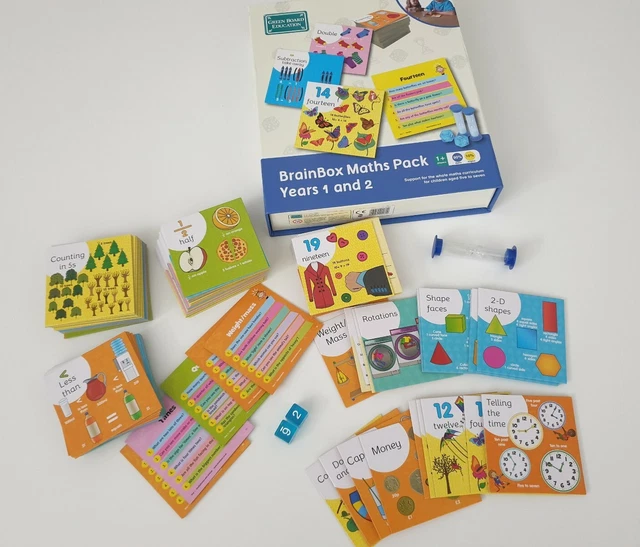 Educational Memory Game Brainbox Maths Pack Years 1 and 2 Age 5 - 7 Challenge