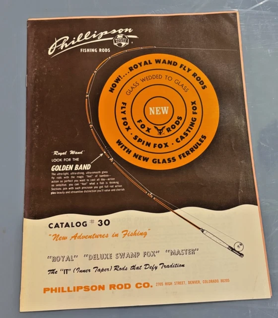PHILLIPSON SWAMP FOX Deluxe 4 piece fiberglass fly rod. $125.00