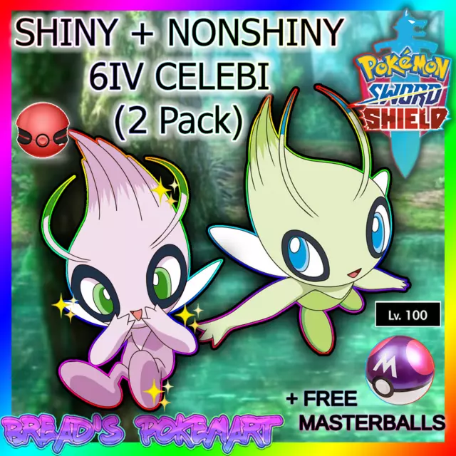 ZARUDE + SHINY CELEBI 6IV Event Pack💚Sword & Shield Pokémon the Movie Coco  FAST