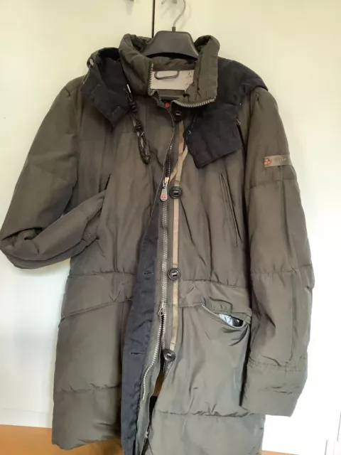 Peuterey Daunenjacke, Olive 48/42 Parka Mantel schöne Details warm Kaputze XL