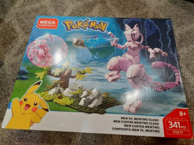 Mega Construx Pokemon Mew vs. Mewtwo Clash 2018 FVK77 New Sealed 341 Pieces  8+