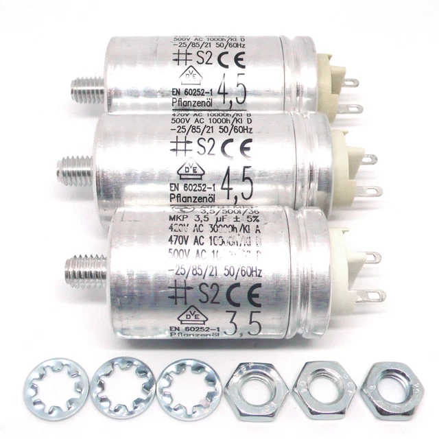 Hydra Motorkondensatoren Set Revox B77 PR99 A77 (1x 3,5uF + 2x 4,5uF