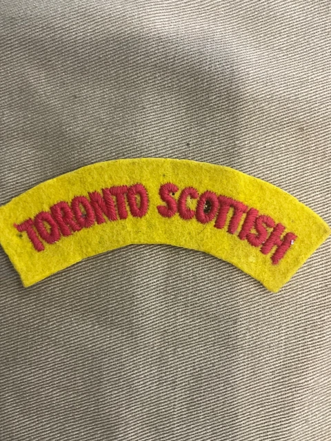 WW2 Canadian Toronto Scottish shoulder title.