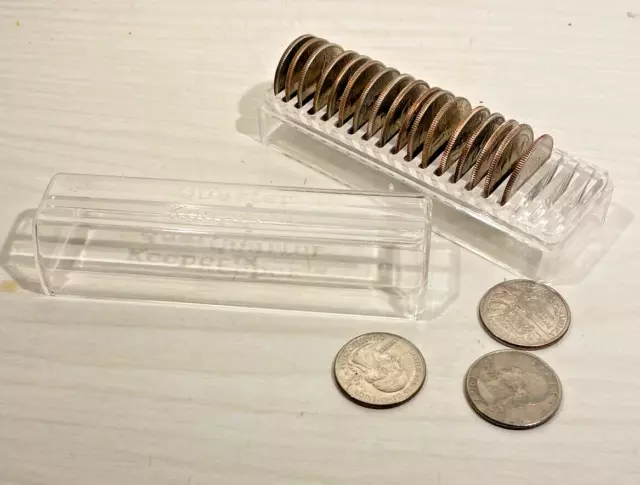 6 Quarter Keeper™ Coin Tubes for Quarters each one holds 20 coins - 24.3mm - NEW