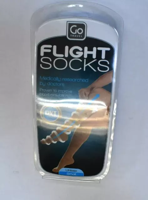 Compression Socks Go Travel Flight Socks Natural Beige Small Womens 5-8 Unisex