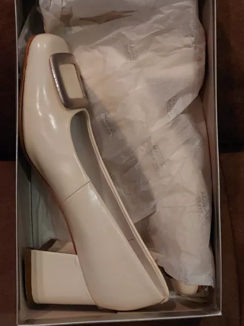Vtg 90s Square Toe Chunky Block Heels Shoes Sz 6.5 Wedding Ocassion Dress Church Vtg 90s Square Toe Chunky Block Heels Shoes Sz 6.5 Wedding Ocassion Dress Church