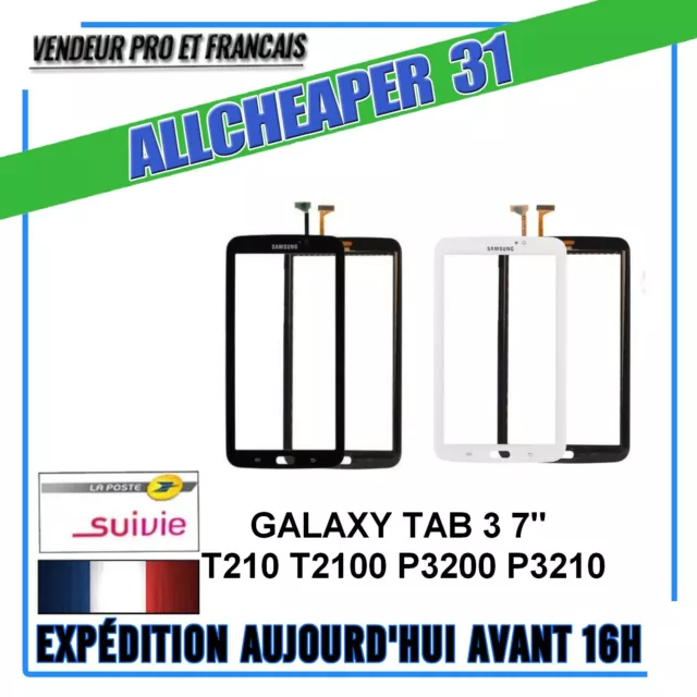 Vitre Tactile Samsung Galaxy Tab 3 7 " Pouce T210 T2100 P3200 P3210 Noir Blanc