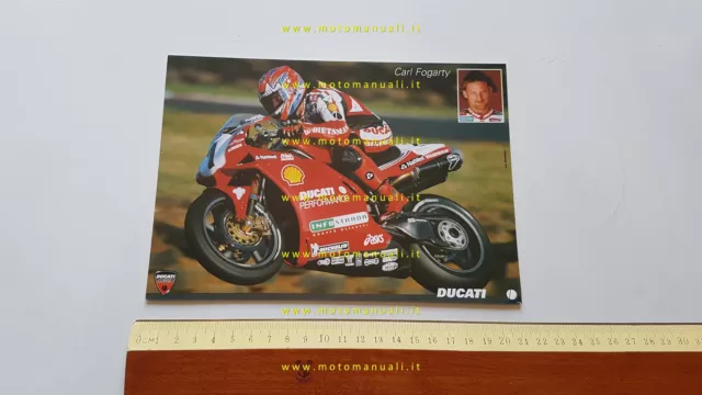DUCATI Carl Fogarty Superbike cartolina originale