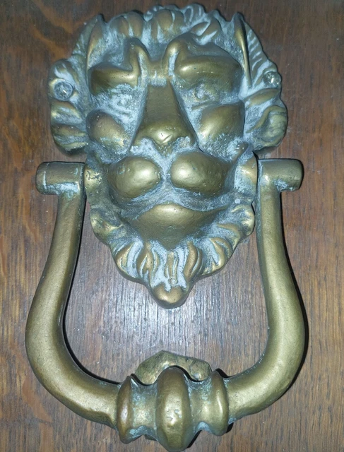 Heurtoir De Porte En Bronze Tete De Lion