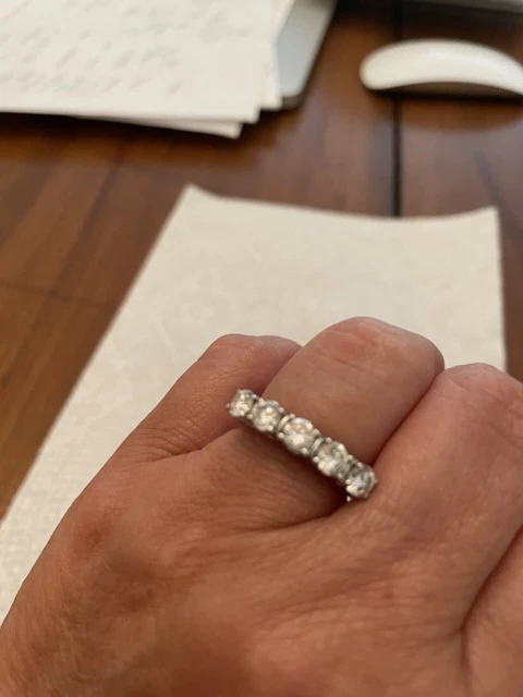 Charles Winston 1.17ctw Moissanite Fire Ring Size 6 White Gold Charles Winston 1.17ctw Moissanite Fire Ring Size 6 White Gold