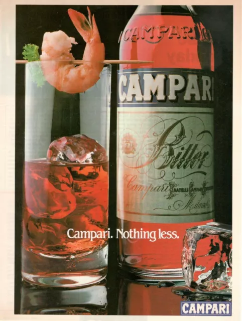 1983 Originale Pubblicita' vintage BITTER CAMPARI nothing less gamberetto