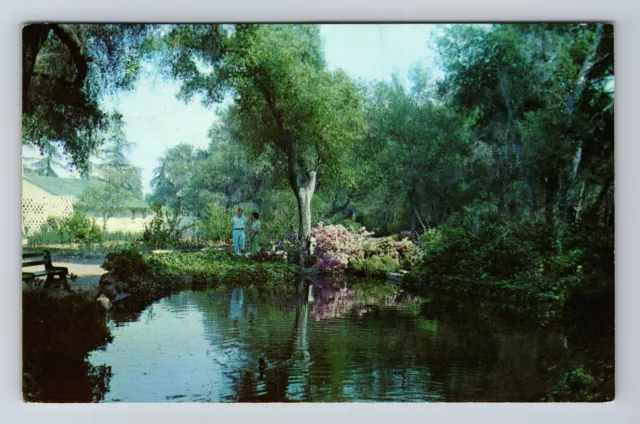 La Canada CA-California, Scenic Descanso Gardens with Pond, Vintage Postcard
