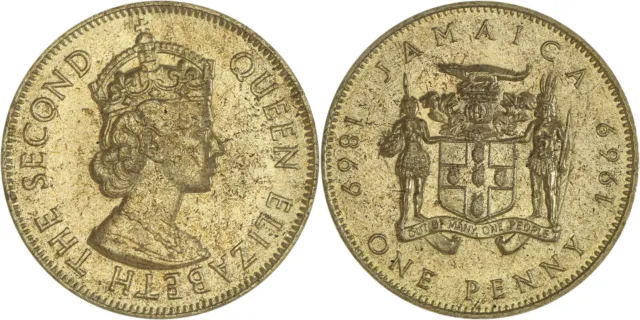 Jamaica: 1 Penny nickel-brass 1969 - aUNC