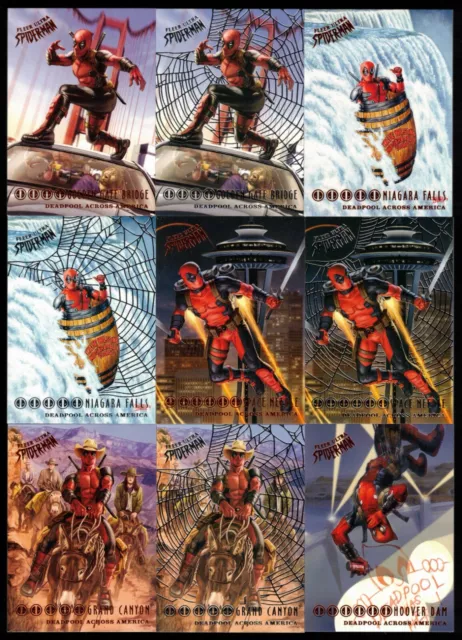 Fleer Ultra Spider-Man Deadpool Across America Base or Silver Web Foil You Pick
