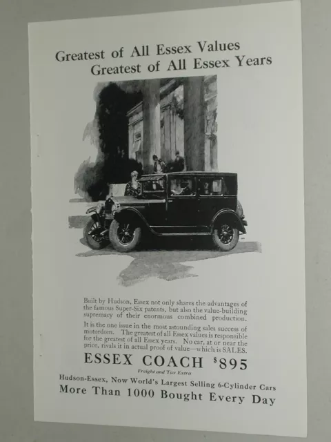 1925 ESSEX automobile advertisement, Hudson Motors, Essex Coach 2