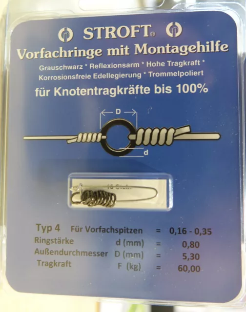 STROFT Vorfachringe Pitzenbauer Typ 4 = 0,16mm - 0,35mm Vorfachspitzen