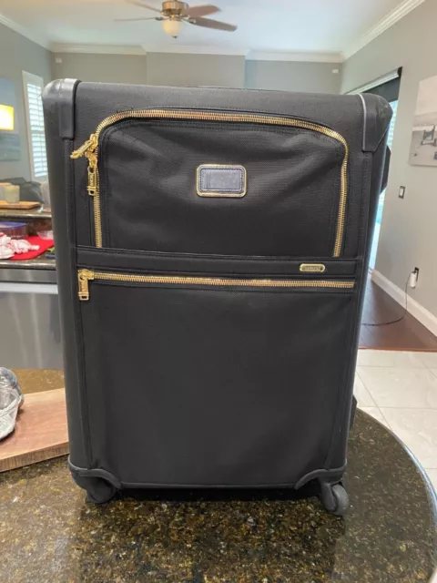TUMI Alpha  Short Trip Expandable 4 Wheel Packing Case  Black Gold 26x19x13